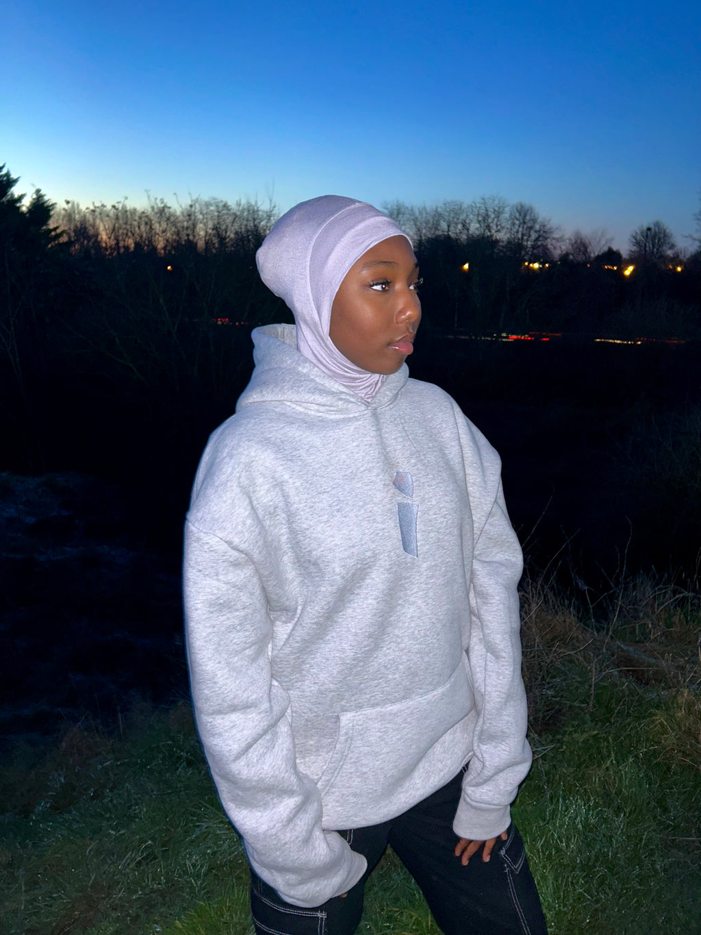 Hijab sweat gris